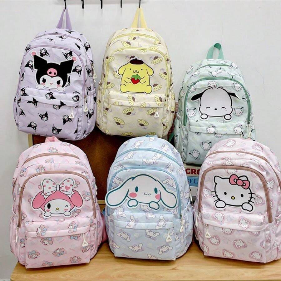 1pc Officially Licensed Cinnamorolls Kuromis Hello Kittyed Back To School Backpack Melodyed Large Backpack Cute Shoulders High School Students Go Out Back