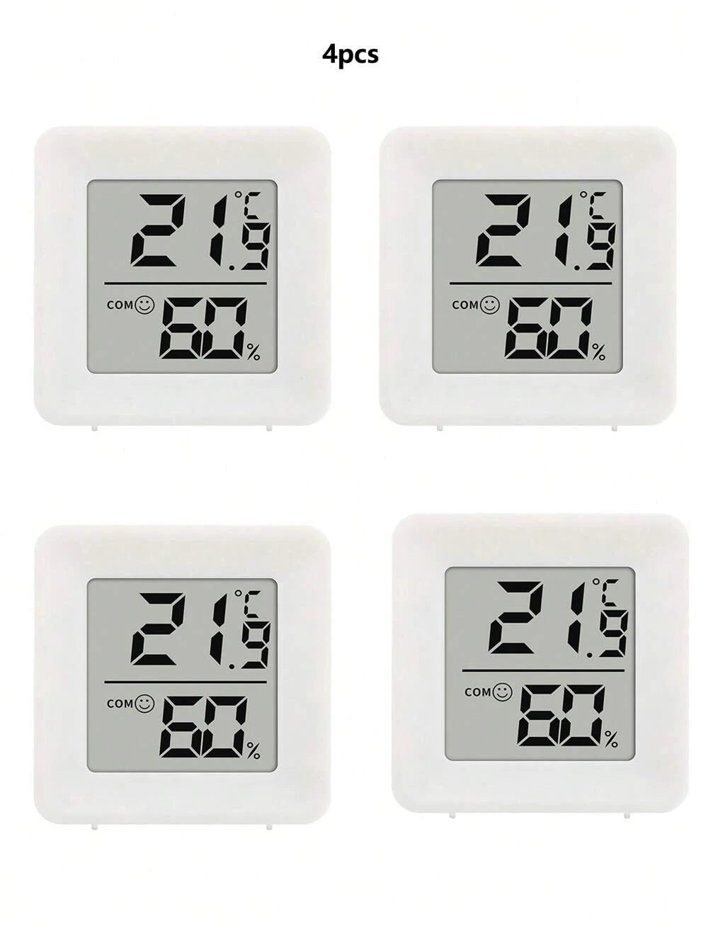 1/4Pieces Digital Hygrometer Indoor Thermometer Room Thermometer And Humidity Gauge With Temperature Humidity Monitor For Greenhouse, Garden, Cellar