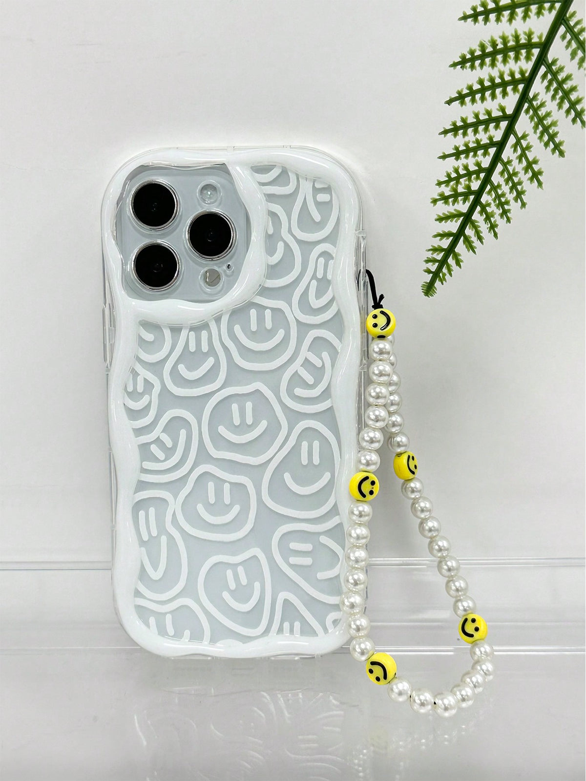 Colorful Skull & Ghosts Painted Cream Ripple Wave Edge Oil Full-Screen Anti-Fall Phone Case With Strap New Bracelet Design, Compatible With IPhone 15 Pro Max/13/12/11/XR/XS/7/8 Plus, And Soft P12 Anti