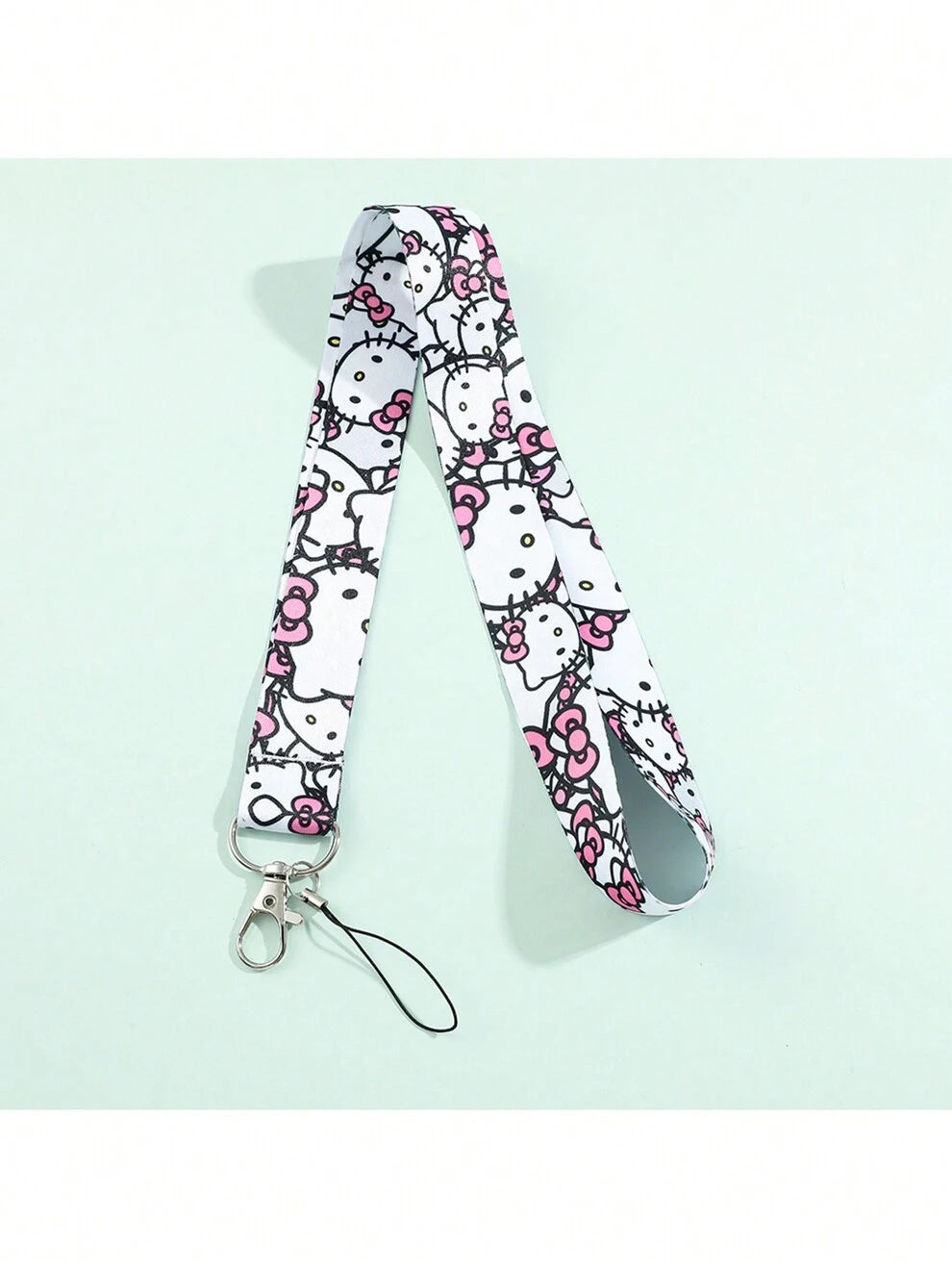 1PC Cartoon Mobile Phone Lanyard Webbing Pendant Cute Keychain Card Holder Long Lanyard