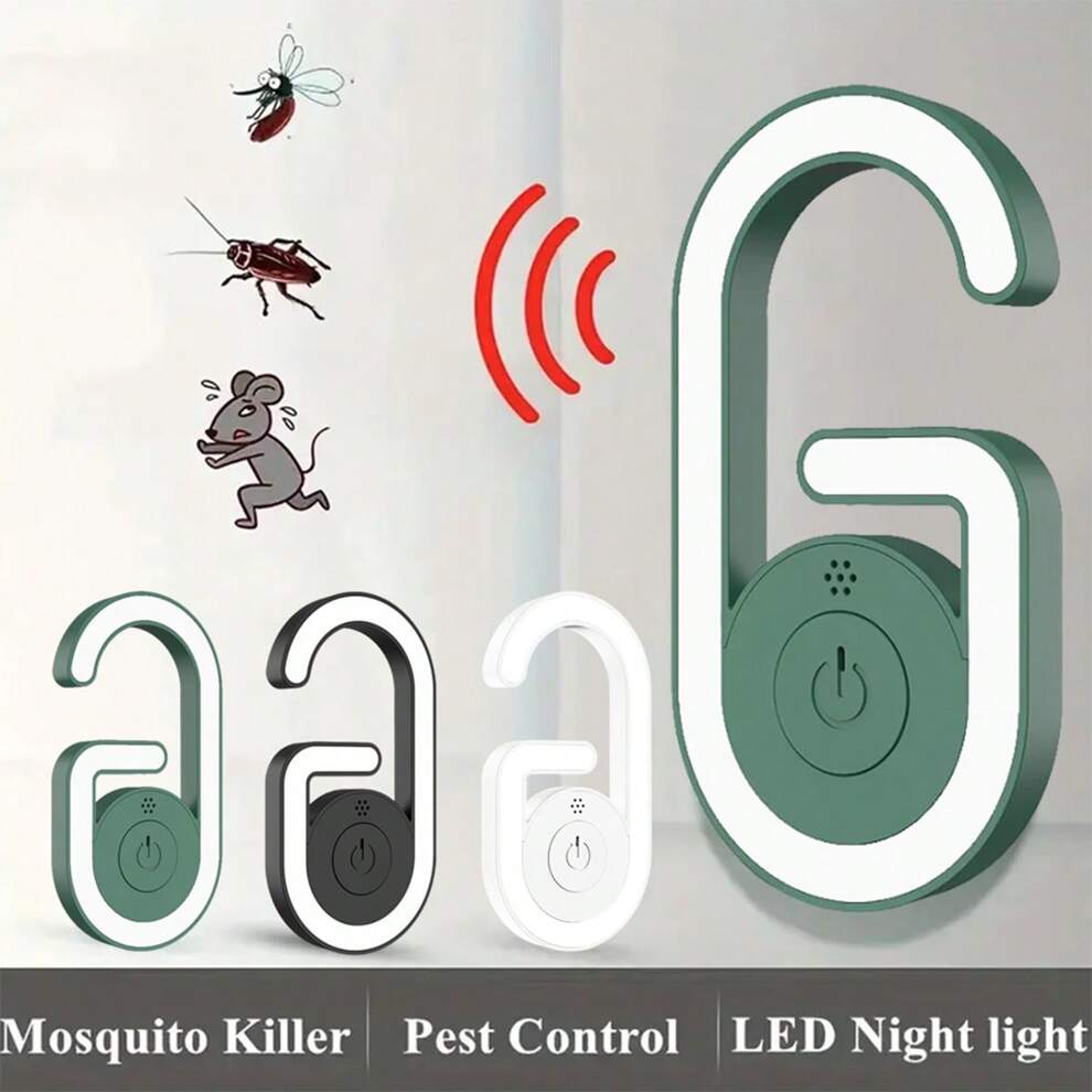 Ultrasonic Mosquito Repellent Night Light, Electronic Insect Repellent For Home Use, Intelligent Portable USB-Powered Pest Control Lamp, Silent And Safe, Suitable For Mothers, Babies, And Pets