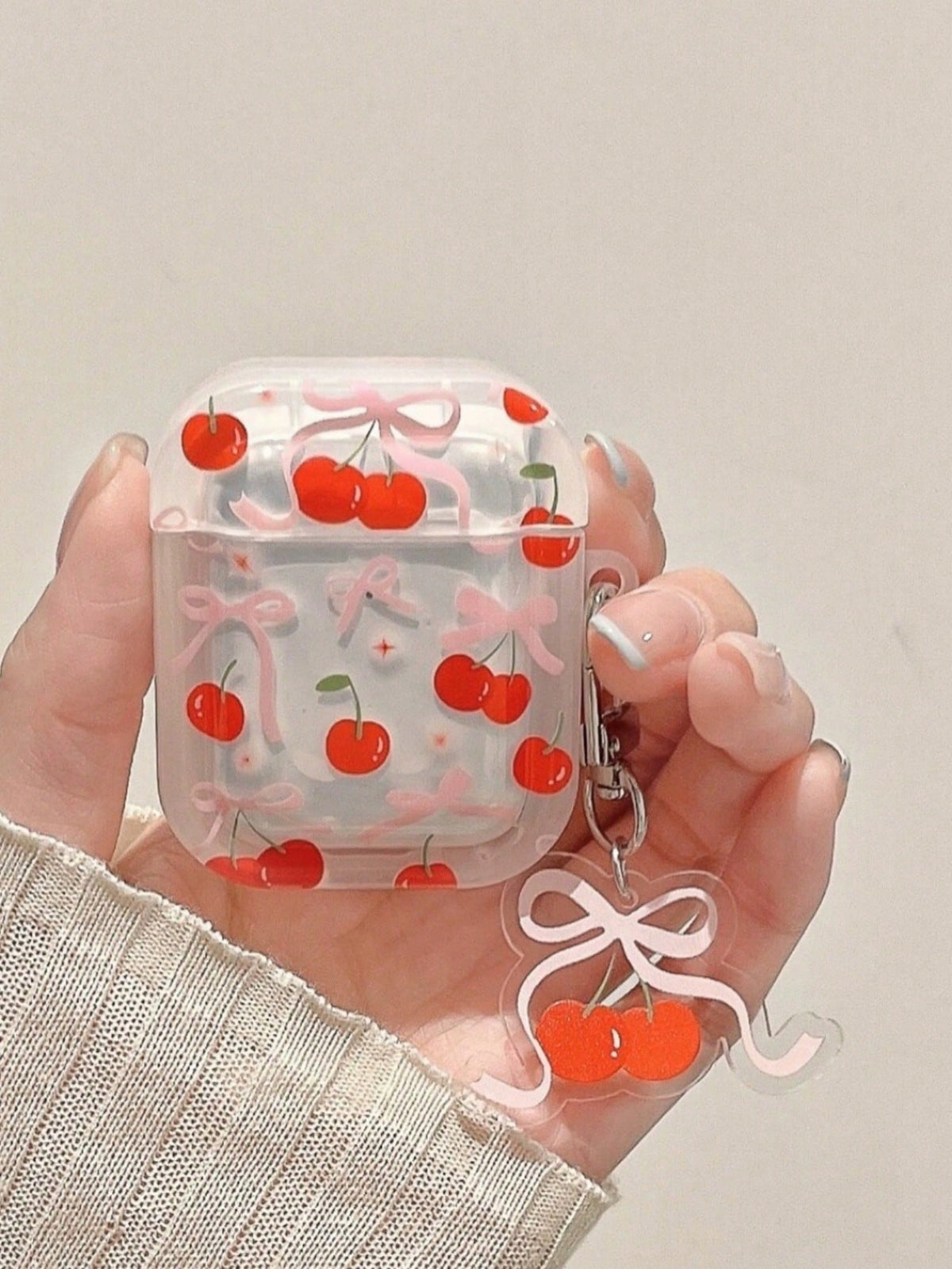 Cute Transparent Frame 3D Anti-Drop Earphone Protective Case Compatible With IPhone 1/2, Pro 2/3 Earphone Cover