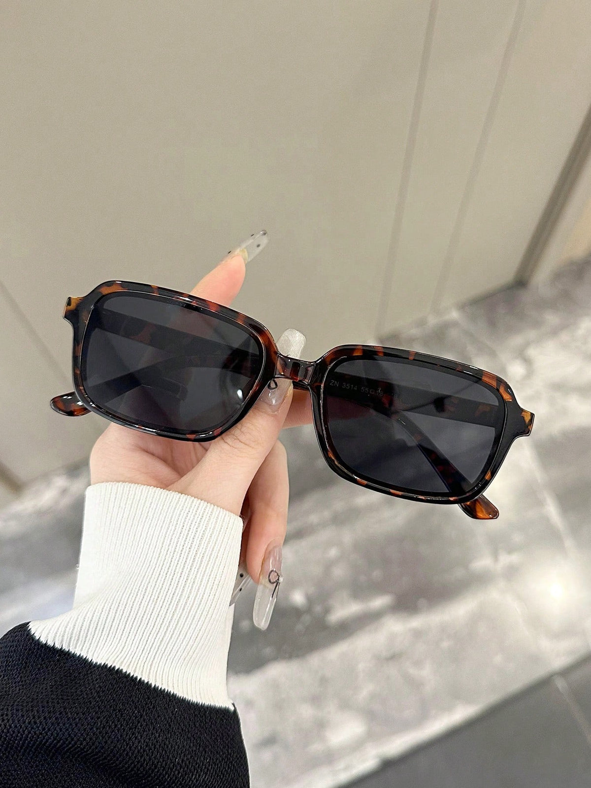 1pc Women Rectangle Frame Leopard Retro Casual Style Fashion Glasses For Outdoor Travel Daily Life Stylish Accessories