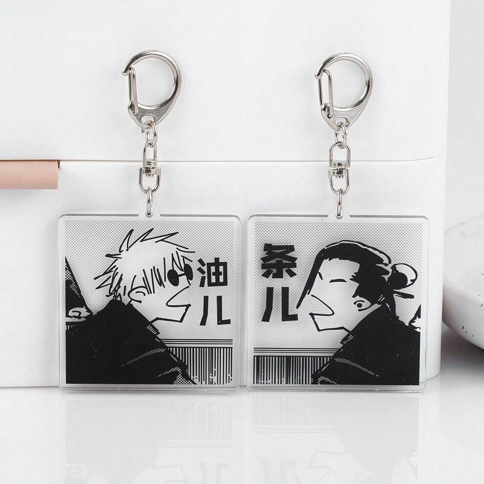 1pc Gojo&Geto Acrylic Goods Funny Tag Keychain