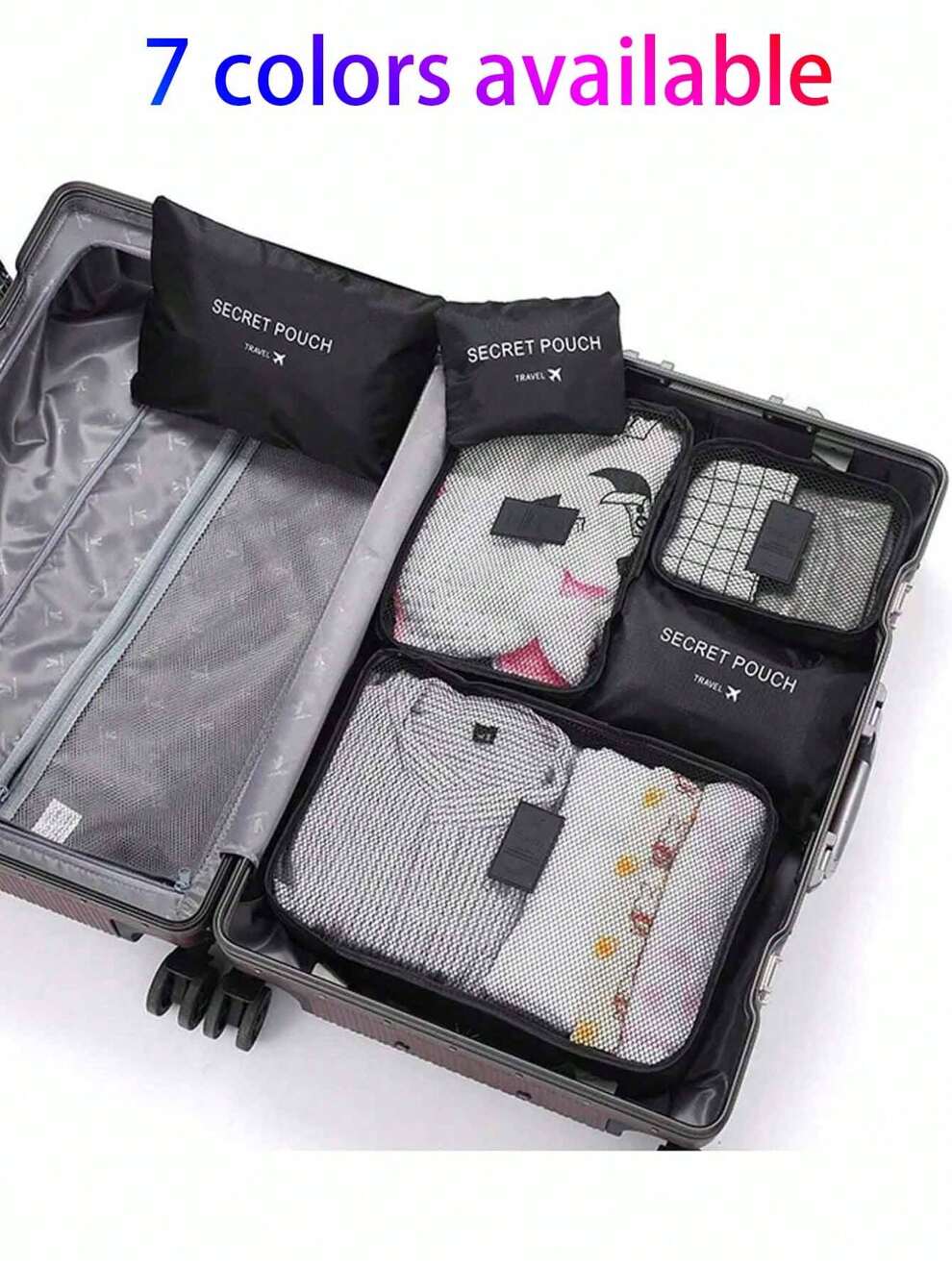 6pcs Multifunctional Storage Bags Set - Travel Organizer, Wardrobe/Closet Sorting, Durable Foldable Storage Pouch, Large Capacity, For Shoes, Underwear, Clothes, Etc.