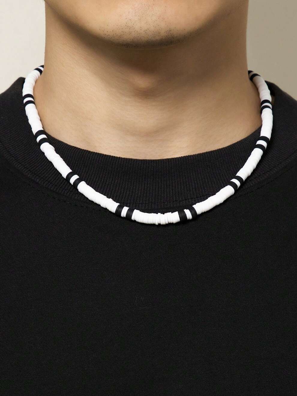 1pc Fashion Minimalist Beaded Necklace For Men Women For Daily Decoration