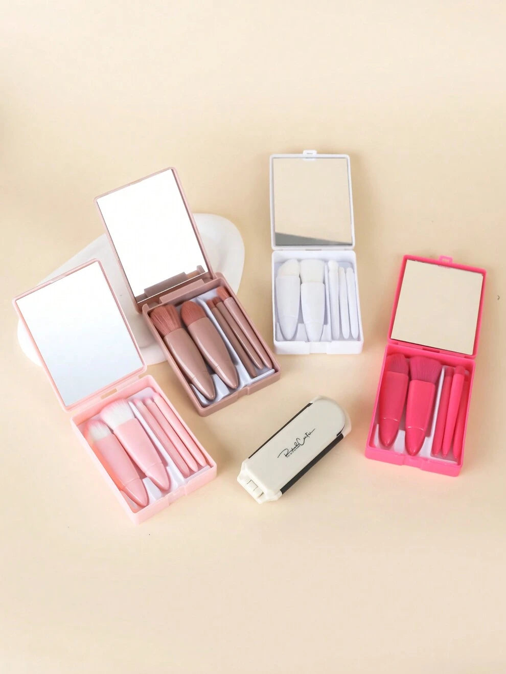 The 2-Piece Set Is A Perfect Combination. The Travel Makeup Brush Set Comes With A Mirror And A Mini Portable Multi-Functional Folding Comb, Which Is Convenient For Storage And Durable. It Is Suitable