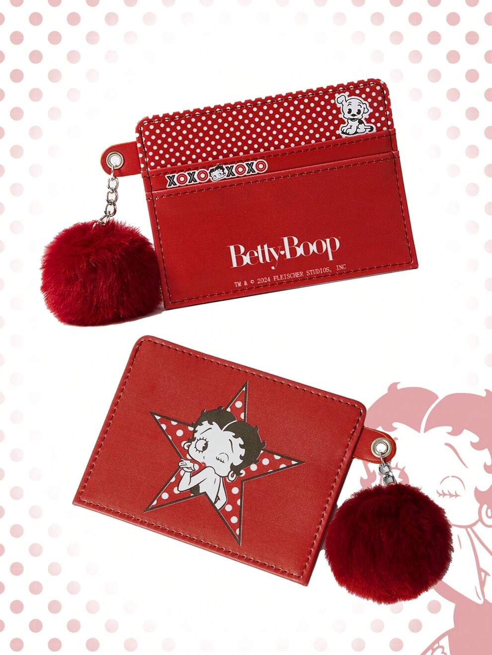 Betty Boop | ROMWE Cute Cartoon Characters And Letter Printed Plush Coin Purse With One Keychain