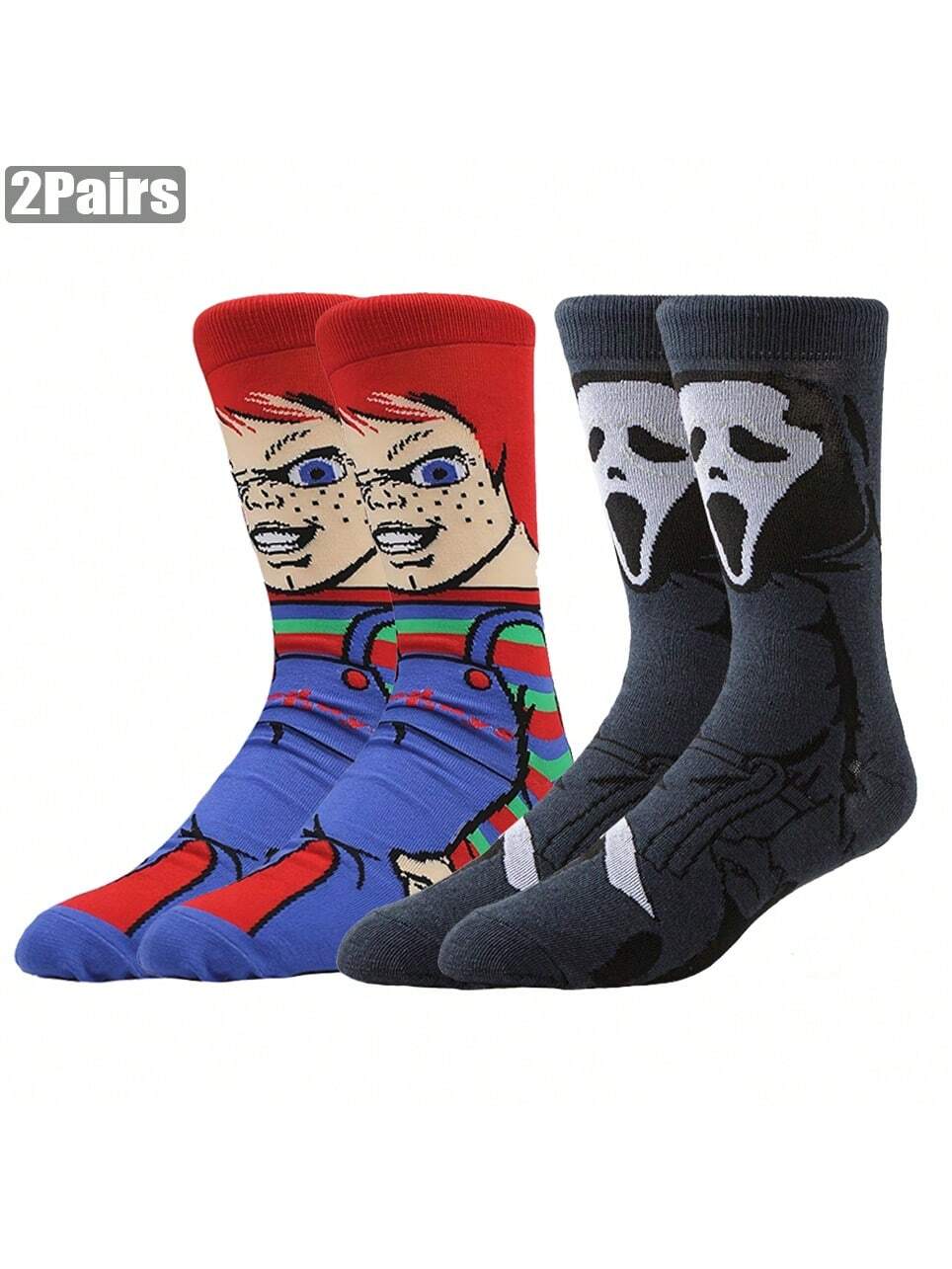 10 Pairs Chuky Socks Men Women Cartoon Anime Novelty Socks