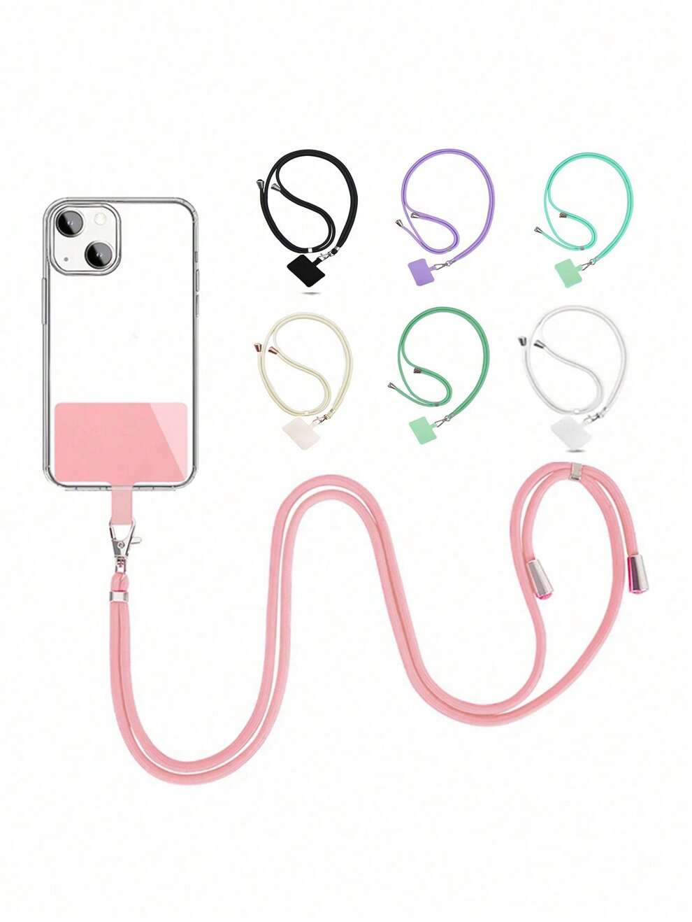 Adjustable Universal Phone Neck Lanyard Strap Detachable Colorful Phone Keys Chain Safety Leash Cord To Prevent Loss