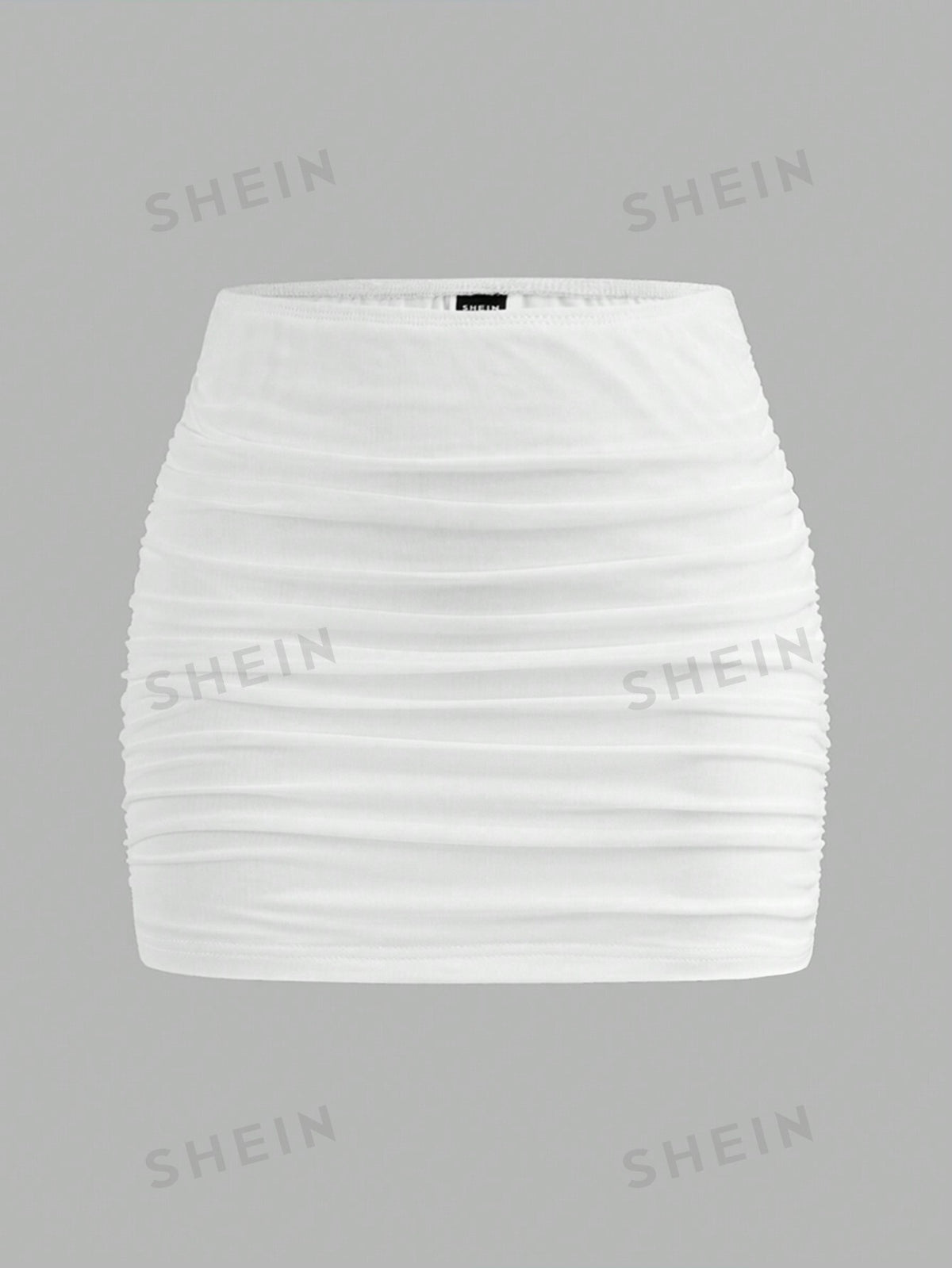 SHEIN EZwear Double-Layer Mesh See-Through Bodycon Mini Skirt