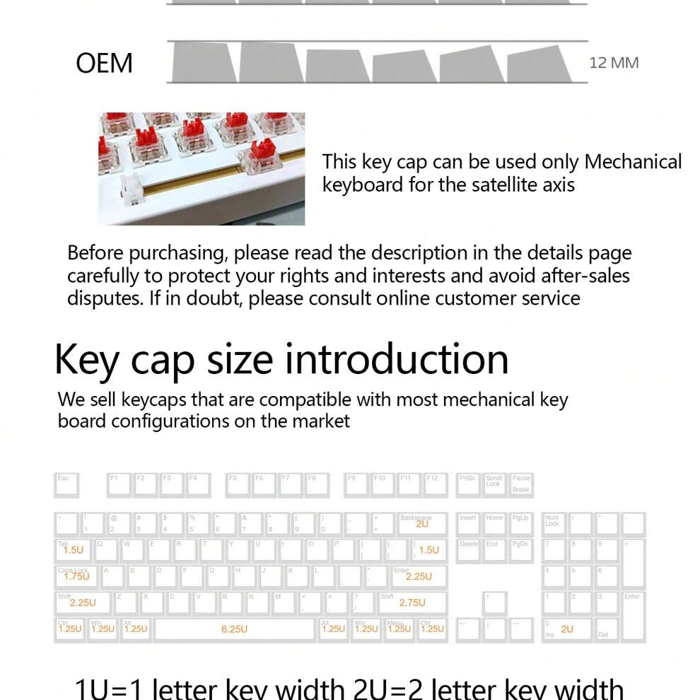 OEM Height-coral Sea-b Box (Space + ESC + 4 Arrow Keys + 2 Enter Keys)