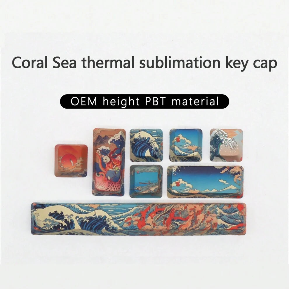 OEM Height-pBT-coral Sea-a Boxed (Space+ESC+4 Arrow Keys+2 Enter Keys)