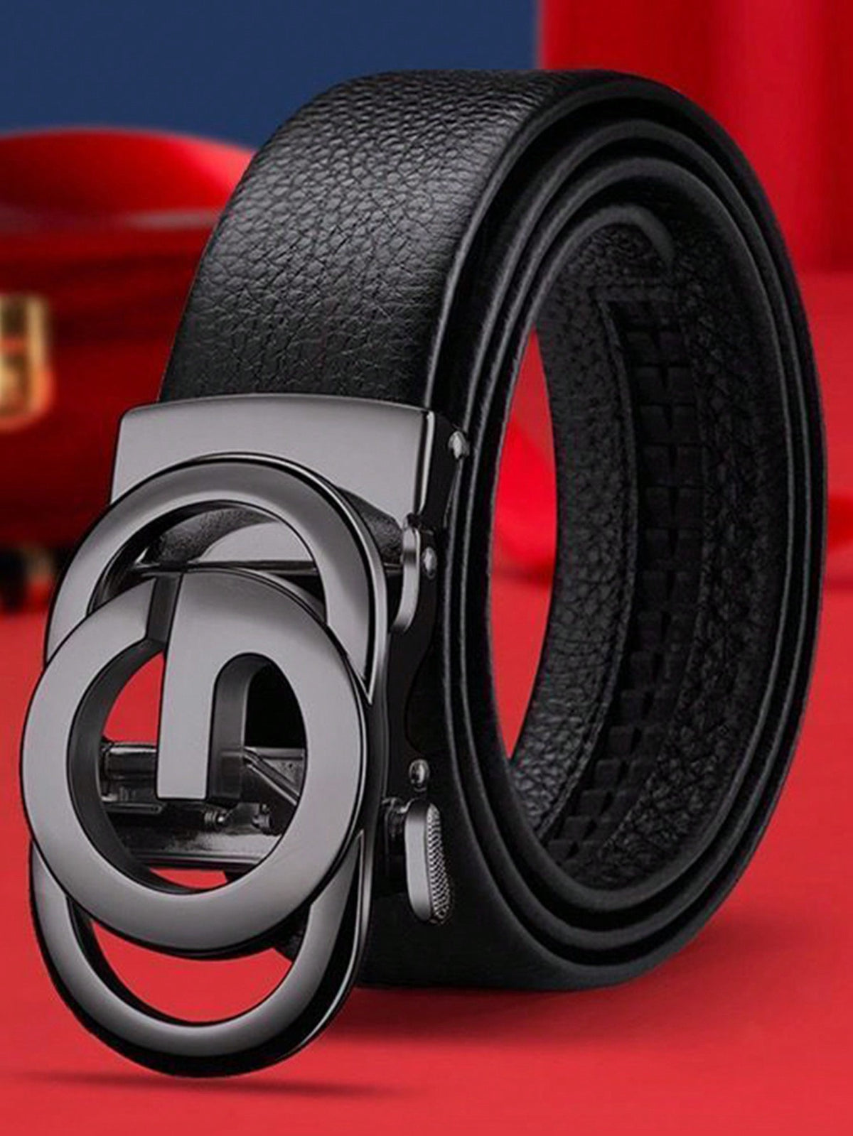 Men's Belt Business Casual Belt Alloy Automatic Buckle Suit Belt