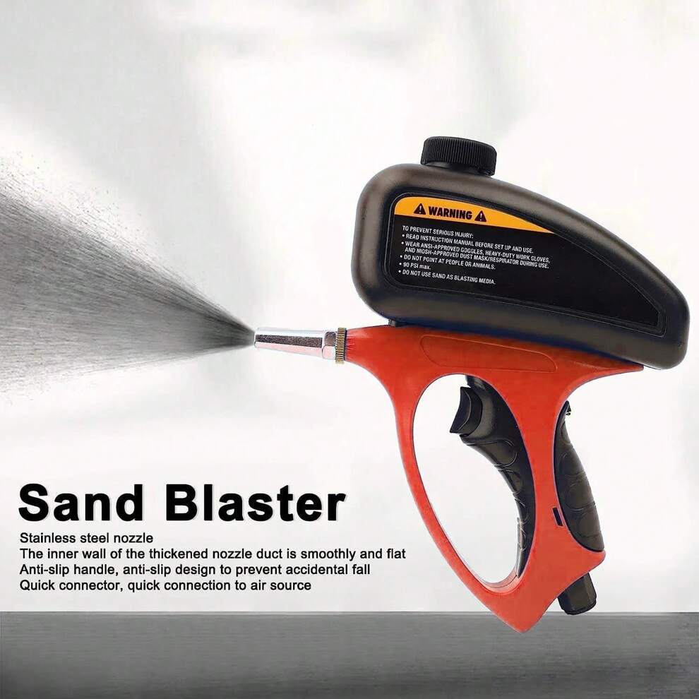 1Pc Adjustable Sandblasting Gun 90psi Portable Sand Blaster Sand Blasting Machine Gravity Small Handheld Pneumatic Blasting Gun