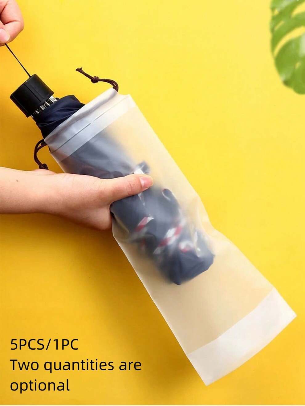 5pcs/1pc Semi-Transparent Drawstring Umbrella Storage Bag