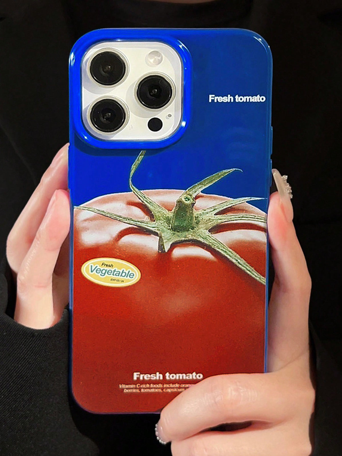 1pc GUCADI Style Tomato Fruit & Vegetable Pattern Phone Case Compatible With Apple