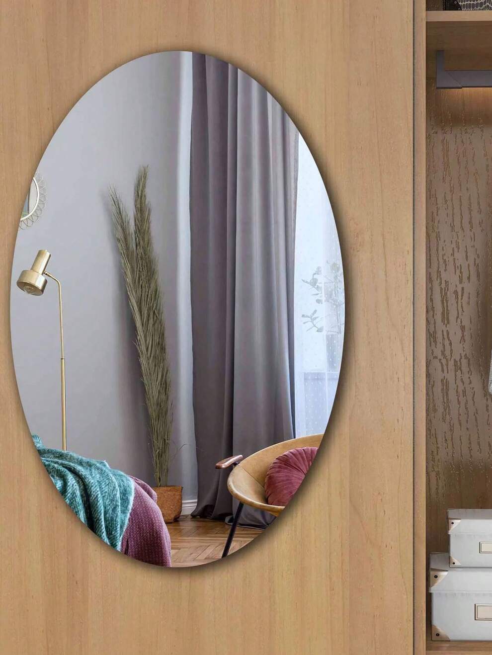 Hd Acrylic Shatterproof Mirror, Solid Wall Sticker, Bedroom Bathroom Self-Adhesive Makeup Mirror, Background Wall Decoration Mirror