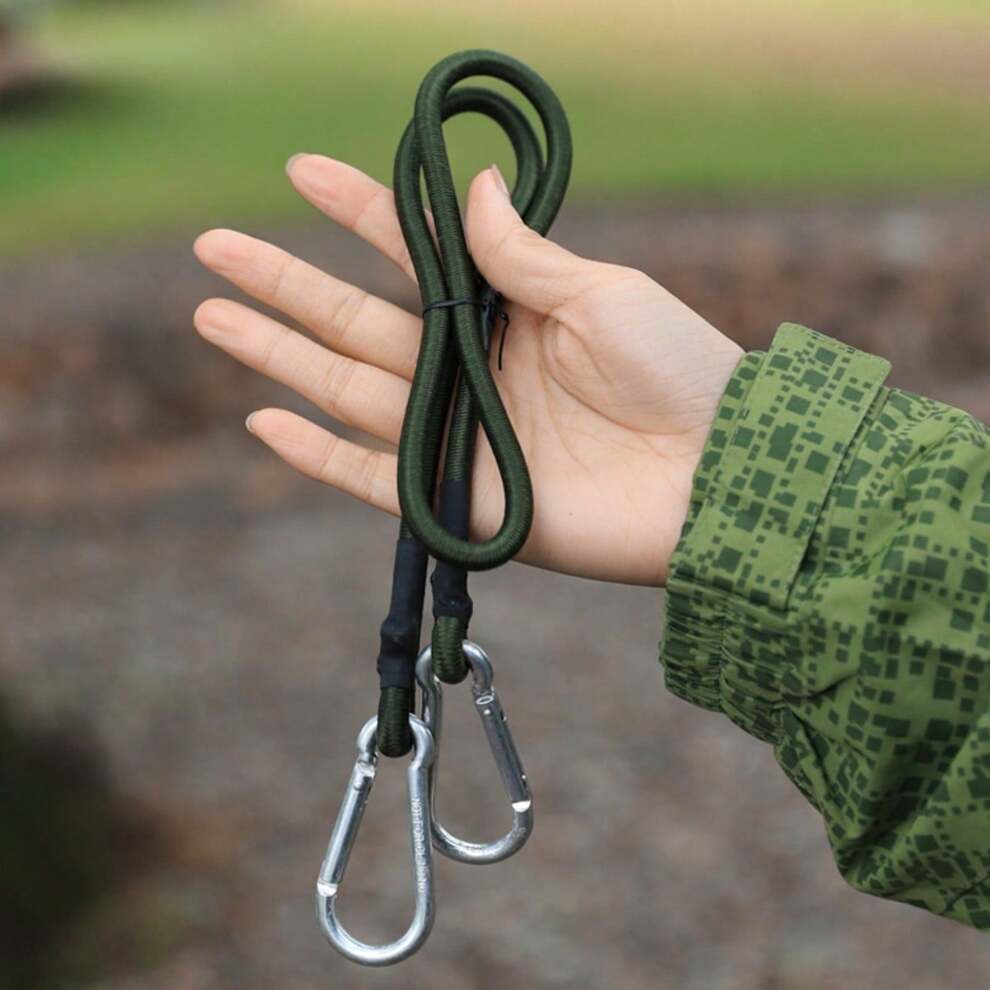 Outdoor Elastic Rope, Mountaineering Hook, Multifunctional Camping Portable Elastic Rope Buckle, Sky Curtain Pull Rope