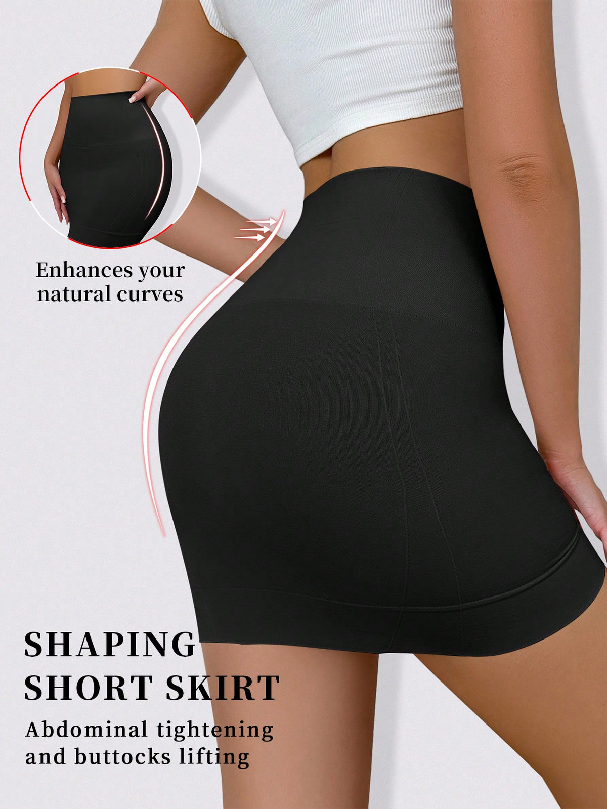 Women's Seamless Body Shaper High Waist Tummy Control Shapewear Skirt, Single Pack