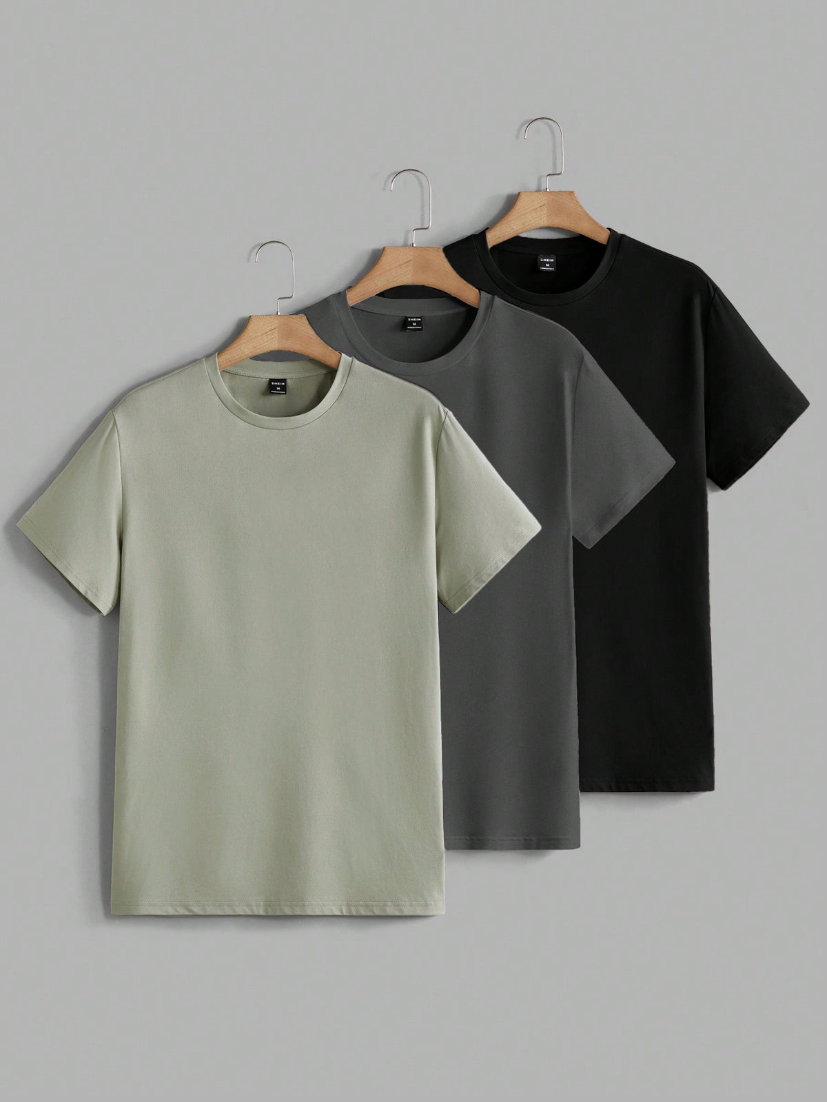 Manfinity Basics Men Solid Color Casual Short Sleeve T-Shirt For Summer