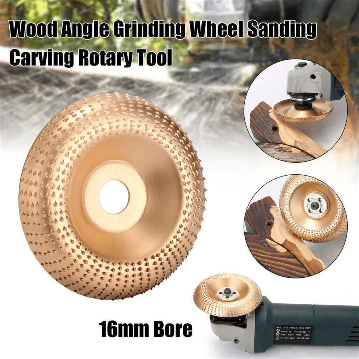 Woodworking Sanding Shaping Grinding Wheel Set For Angle Grinder, Including Hard Round Grinding Wheel, Sharpening Blade, Polishing Wheel And Tea Tray Grinding Wheel