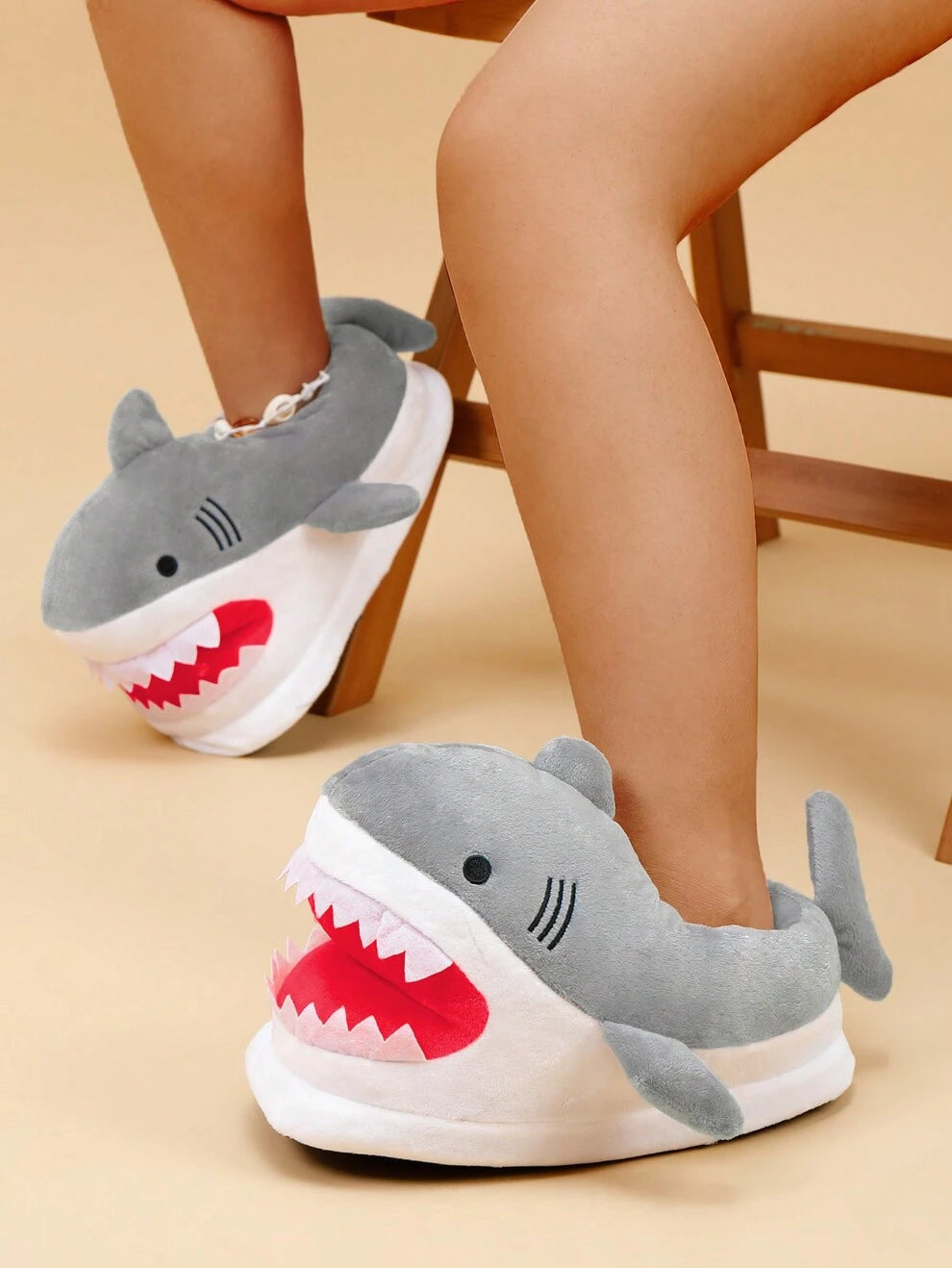 Shark Design Novelty Slippers