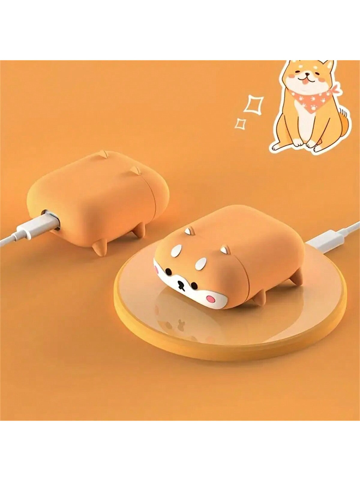 1pc Cute Cartoon Earphone Case Shiba Inu Wireless Earphone Case Compatible With Airpods 1 2 3 Pro