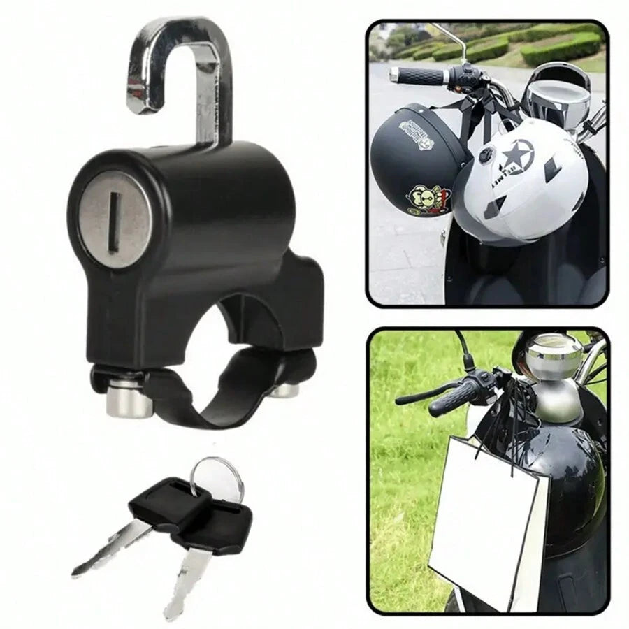 1pcsMetal Motorcycle Helmet Lock Universal Anti-Theft Fixed Lock Multi-Functional Electric Security Moto Accessories