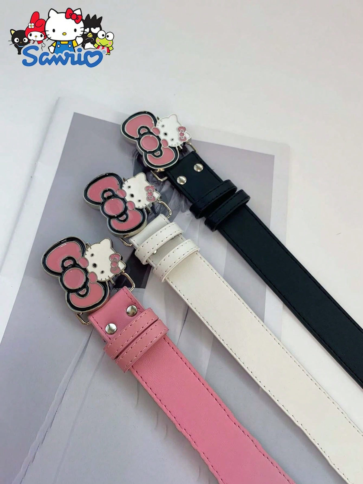 1pc 's  Pink Bow Y2K Style Cartoon PU Leather Waist Belt Cool Clothing Accessory Gift Halloween