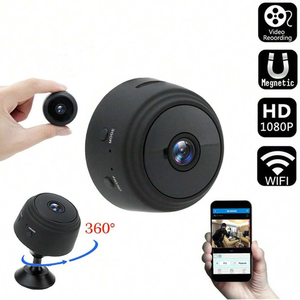 HD Smart Camera With Built-In WiFi, Real-Time Viewing, High Definition Picture Quality, Synchronous Recording, Strong Magnetic Adsorption, Intelligent Home Security Wireless Camera, HD Household Outdo