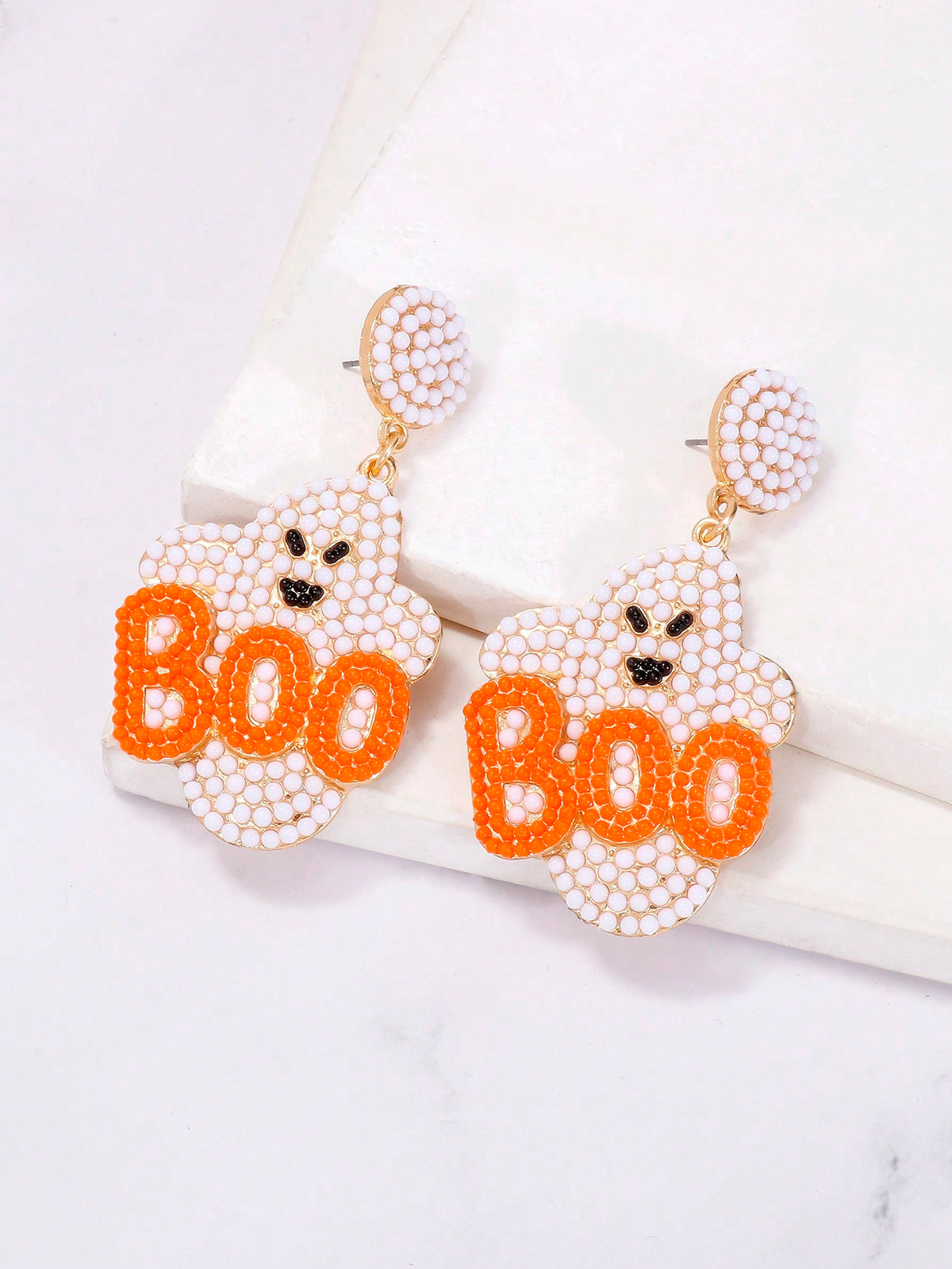 1pair Funny Halloween Ghost Earrings Personalized Party Ear Jewelry