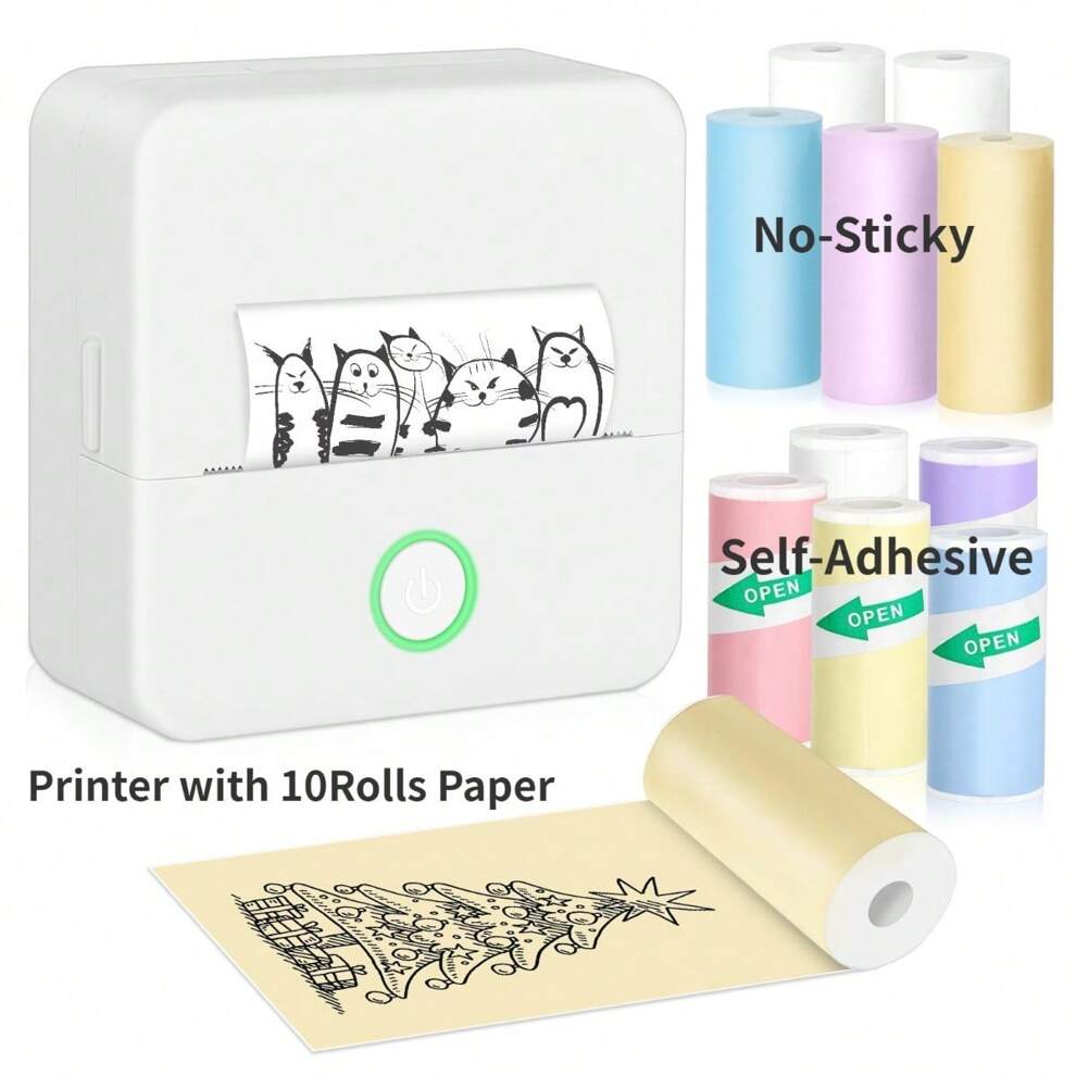 Printer With 10Rolls Paper a