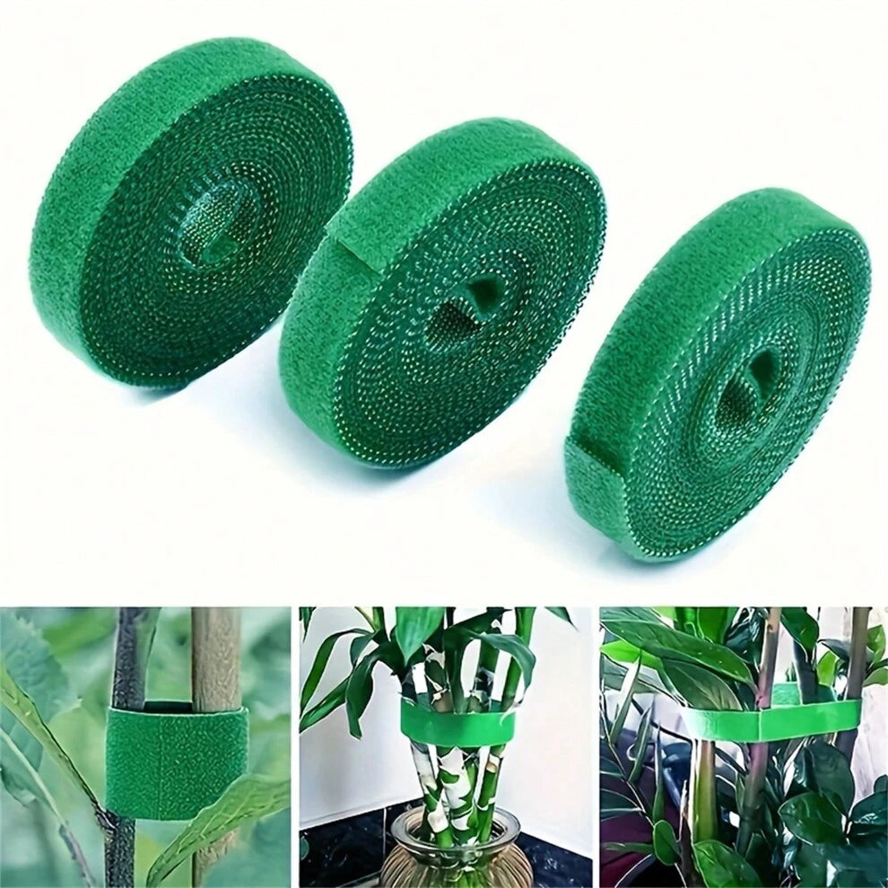 Durable" 5-Pack Adjustable Garden Cable Ties - Reusable, Strong Grip Plant Support, 39.4" Roll