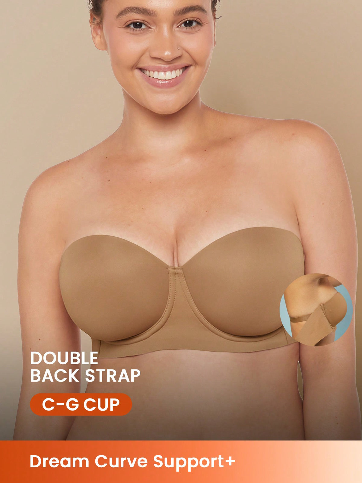 LUVLETTE Dream Curve Support+ Strapless Push-Up Bra