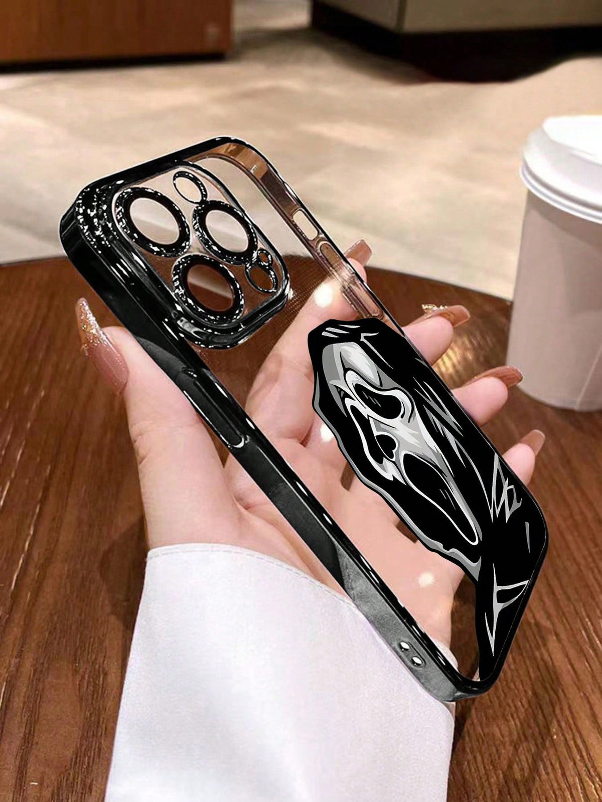 1pc Electroplated Devil/Skull Shockproof TPU Case Compatible With IPhone 11, 15 Pro Max, 14 Pro Max