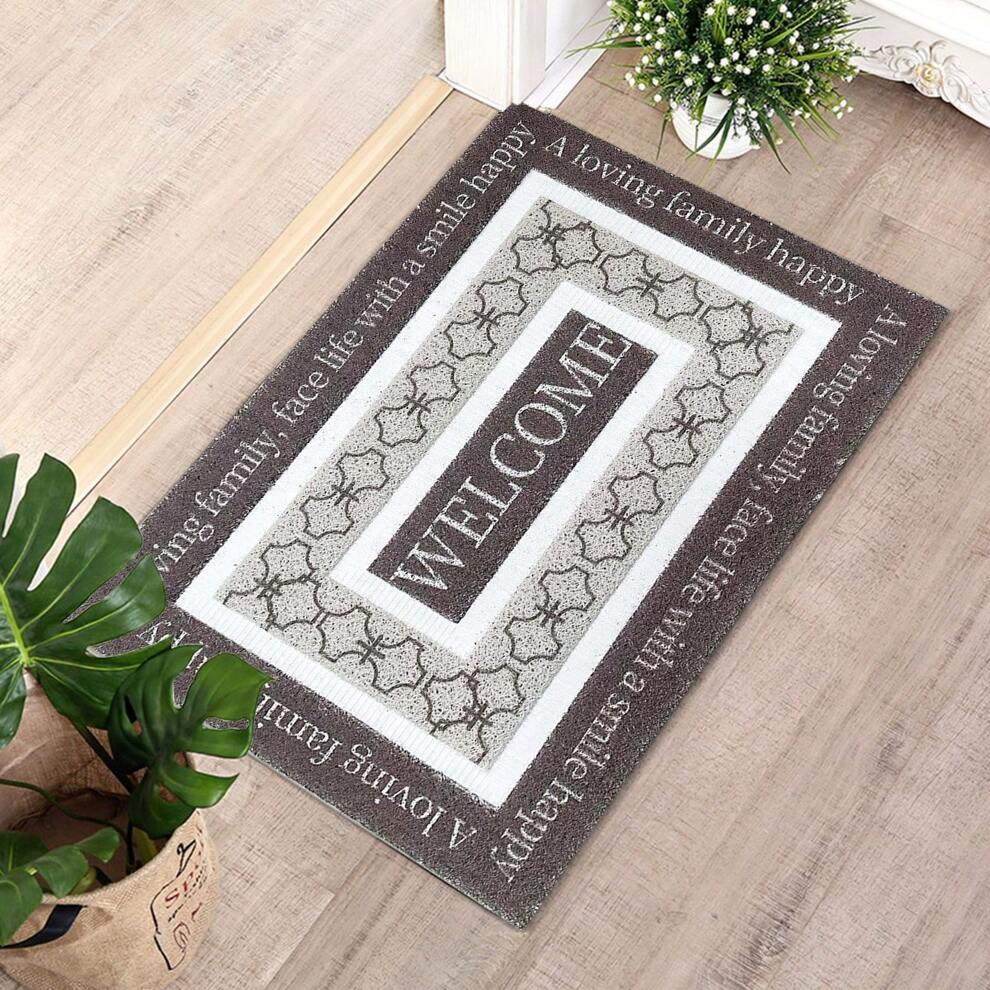 1pc Indoor Entryway Mat Simple & Luxurious High-Quality Anti-Slip Flexible Door Mat, Dirt-Resistant And Wash-Free. Removable For Cutting To Fit Foyer Area.