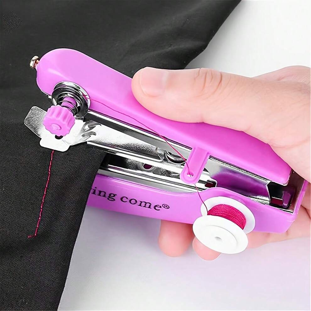 1 Portable Small Manual Sewing Machine, Easy To Operate Sewing Tool, Convenient Needlework Tool