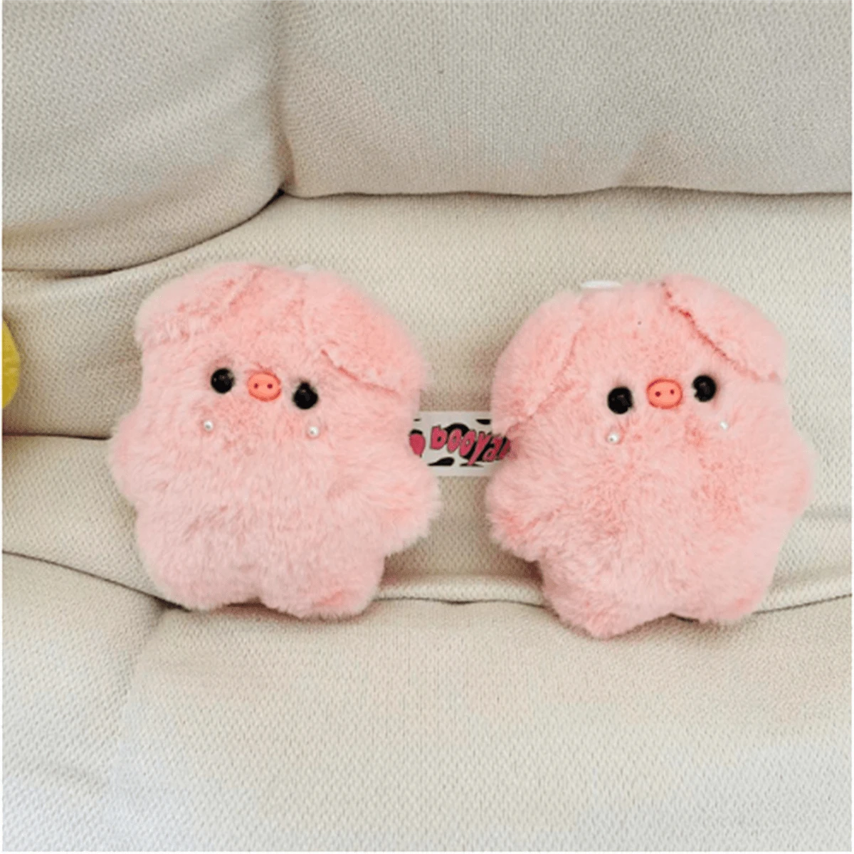 1pc Pink Lovely Pig Keychain Cartoon Plush Toy Pendant, Ideal Gift For Girlfriend