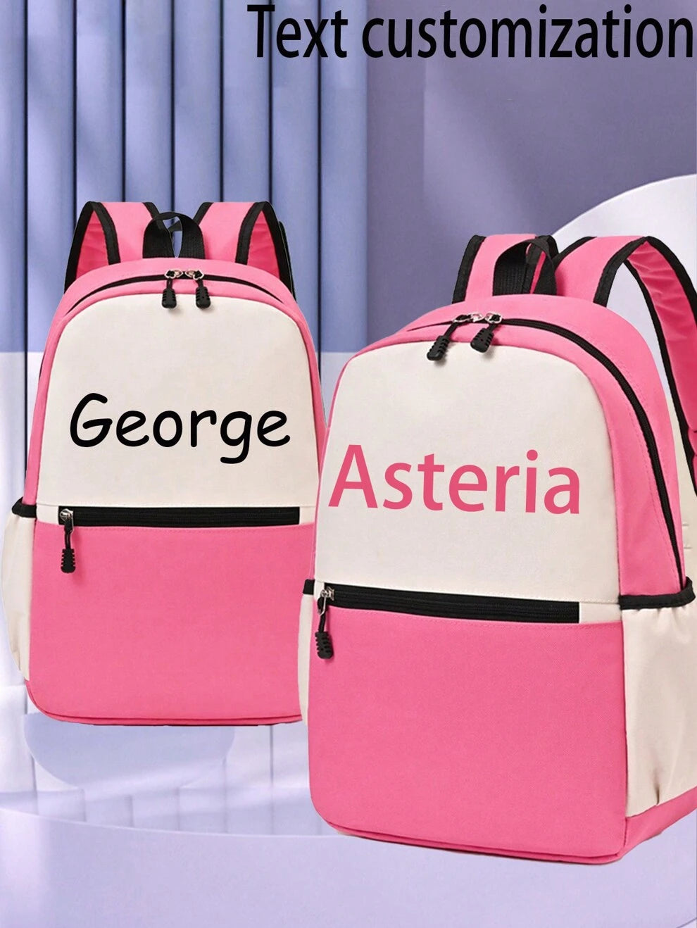 Personalized Custom Gift Package, Text Inserted Backpack, Large Capacity, Multiple Pockets, Practical Shoulder Bag, Suitable For Girls, Women, College Students, Perfect For Primary School, Middle Scho