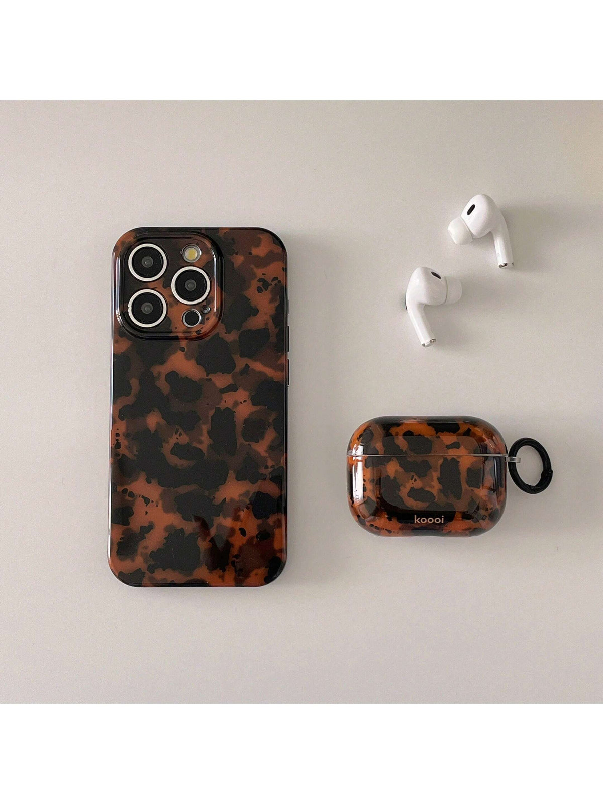 European & American Style Deep Brown Amber Pattern Earphone Case Compatible With Apple Airpods Pro 2/Airpods Pro/Airpods 3/Airpods 2