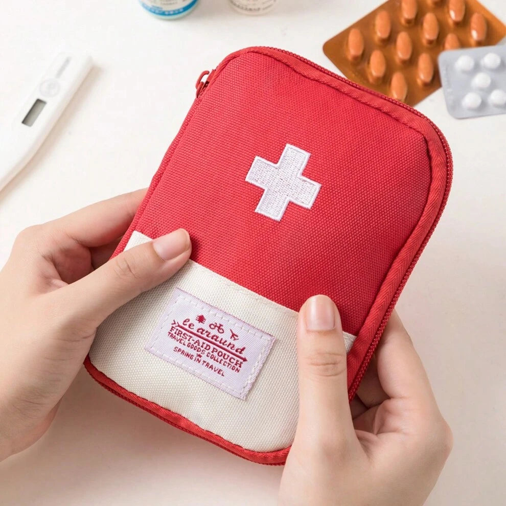 1Pc Portable Medical Kit Medicine Storage Bag Traveling Small Medicine Bag Travel First Aid Kit Macaron Color  First Aid Bag