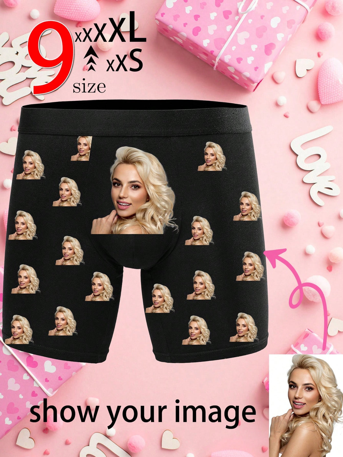 Custom Underwear For Boyfriend - Boxers With Face On Them, Valentines Day Gifts For Him Boyfriend Husband , 1pc