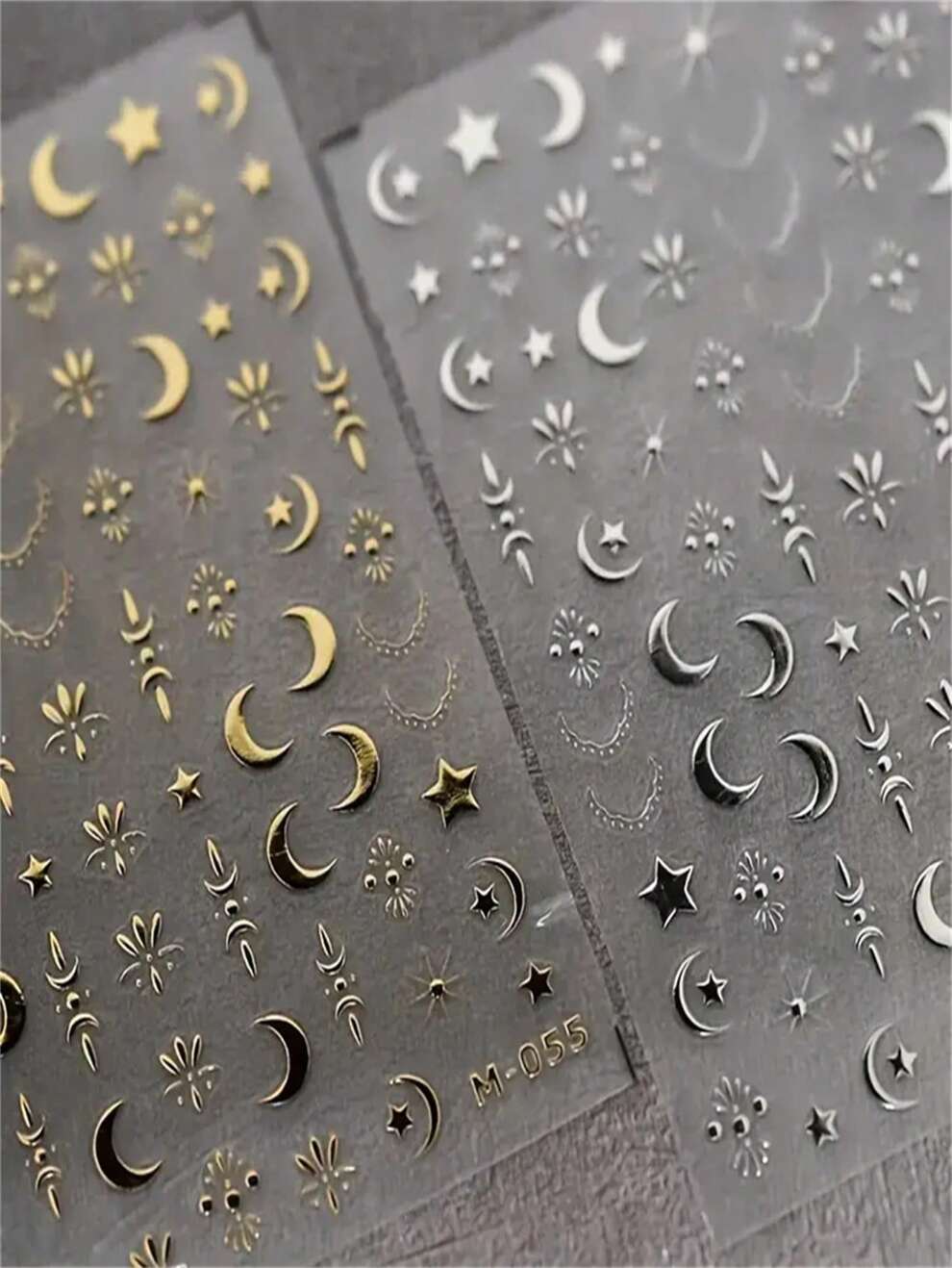 Beautiful Glitter Star And Moon Stickers, New Craft Gold Foil Nail Art Decals, Birthday Makeup Accessories, Bar & Club Party Supplies, Photography Props, Stage Performance Accessories