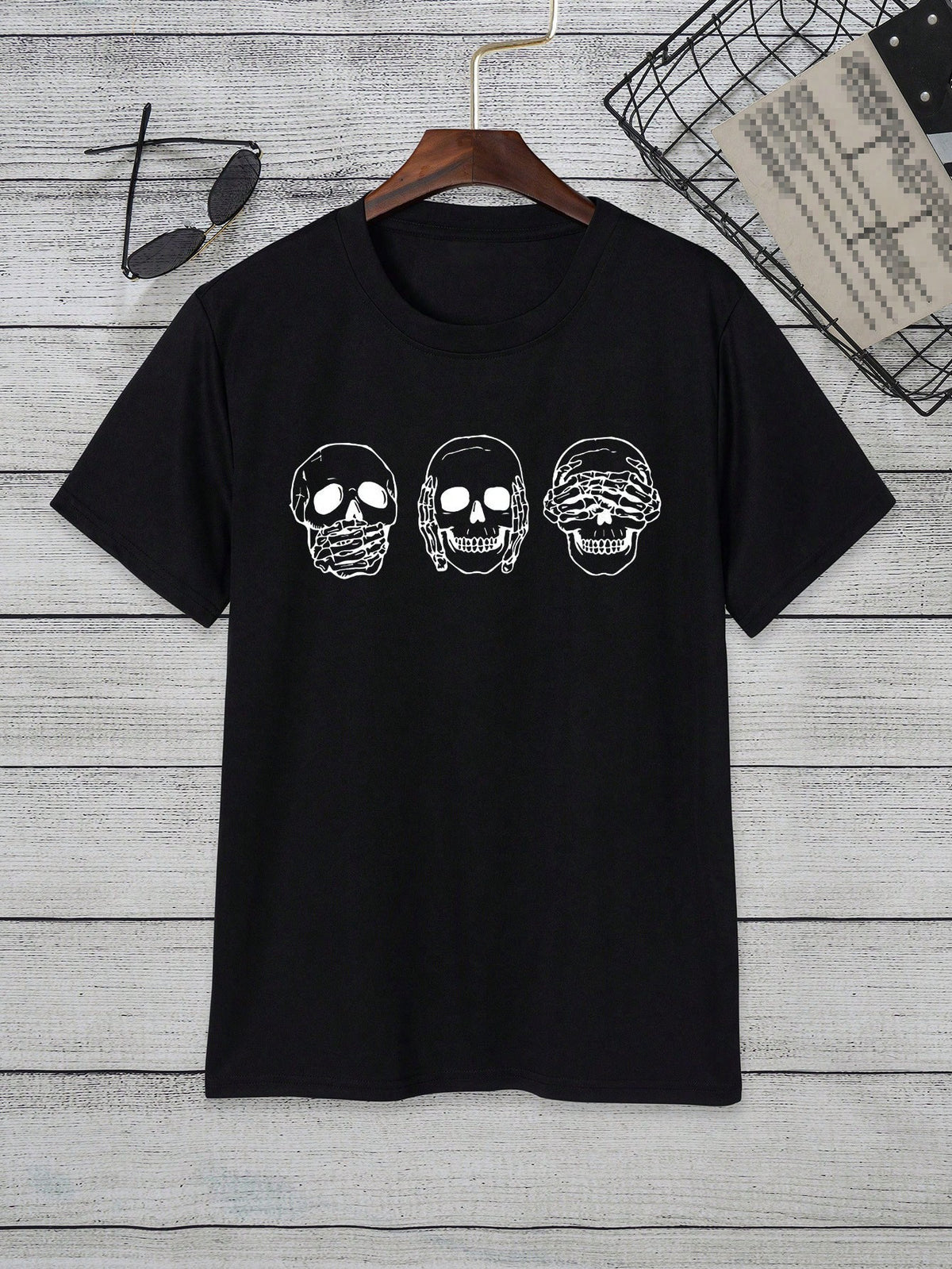 Men Skull Print Tee