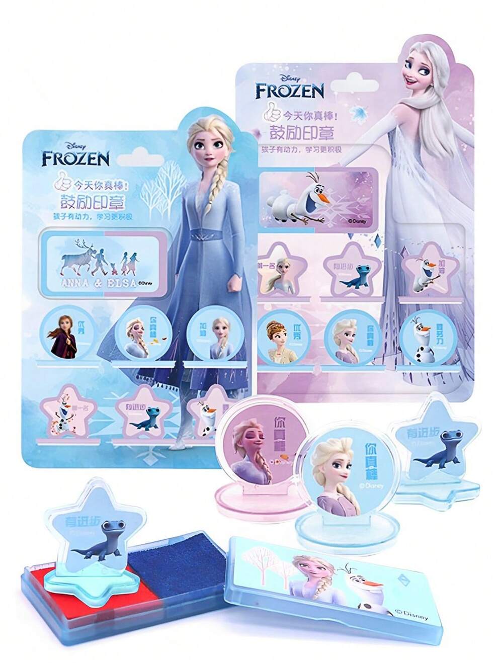 6Piece/Set Disney Genuine Princess Elsa Anna Frozen Stamp Set Cute Cartoon Seals For Scrapbooking Diary Decor & School Supplies Perfect Christmas Or Birthday Gift(Some Parts May Be Random)