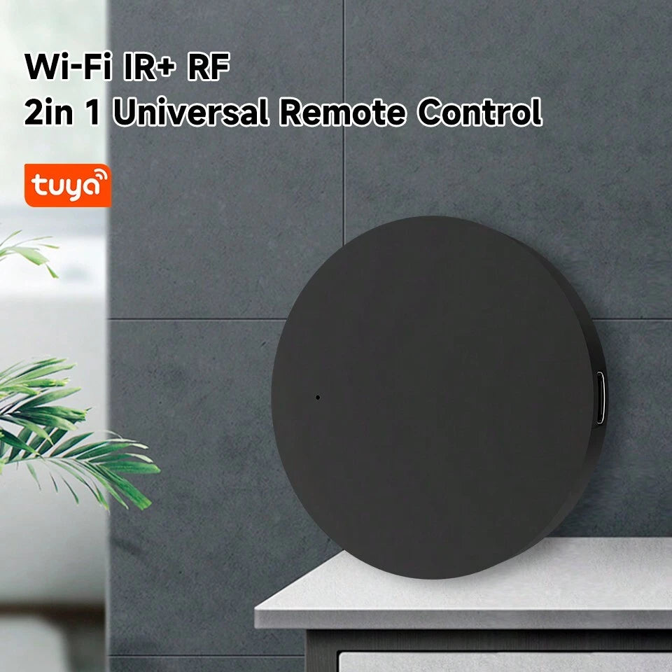 Smart IR RF Universal Remote: Infrared WiFi Remote Controller, IR/RF Smart Home Hub, IR Emitter And RF Blaster For Fan AC TV DVD, Tuya/Smart Life App Control, Compatible With Alexa Assistant