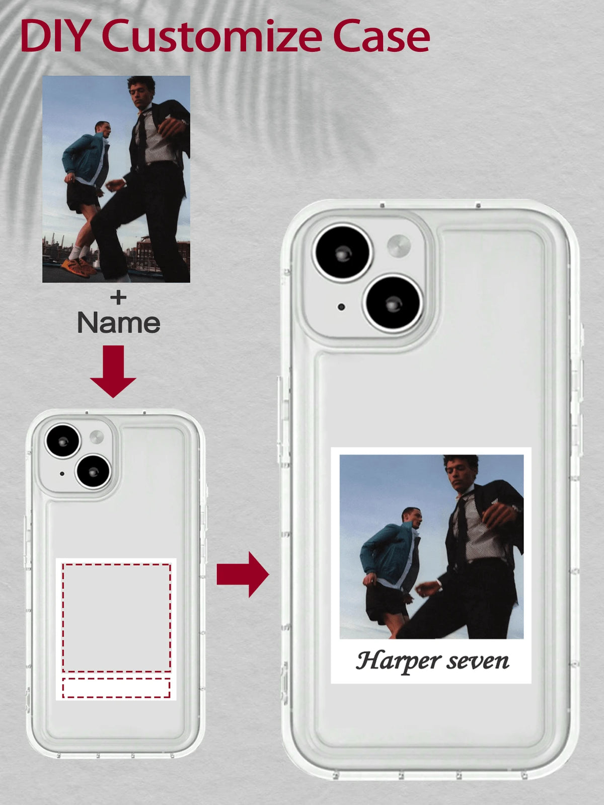 1pc Customized Full Coverage Silicone Lens Protective Phone Case With Personalized Image And Text Design, Compatible With Apple 15 14 13 12 11promax