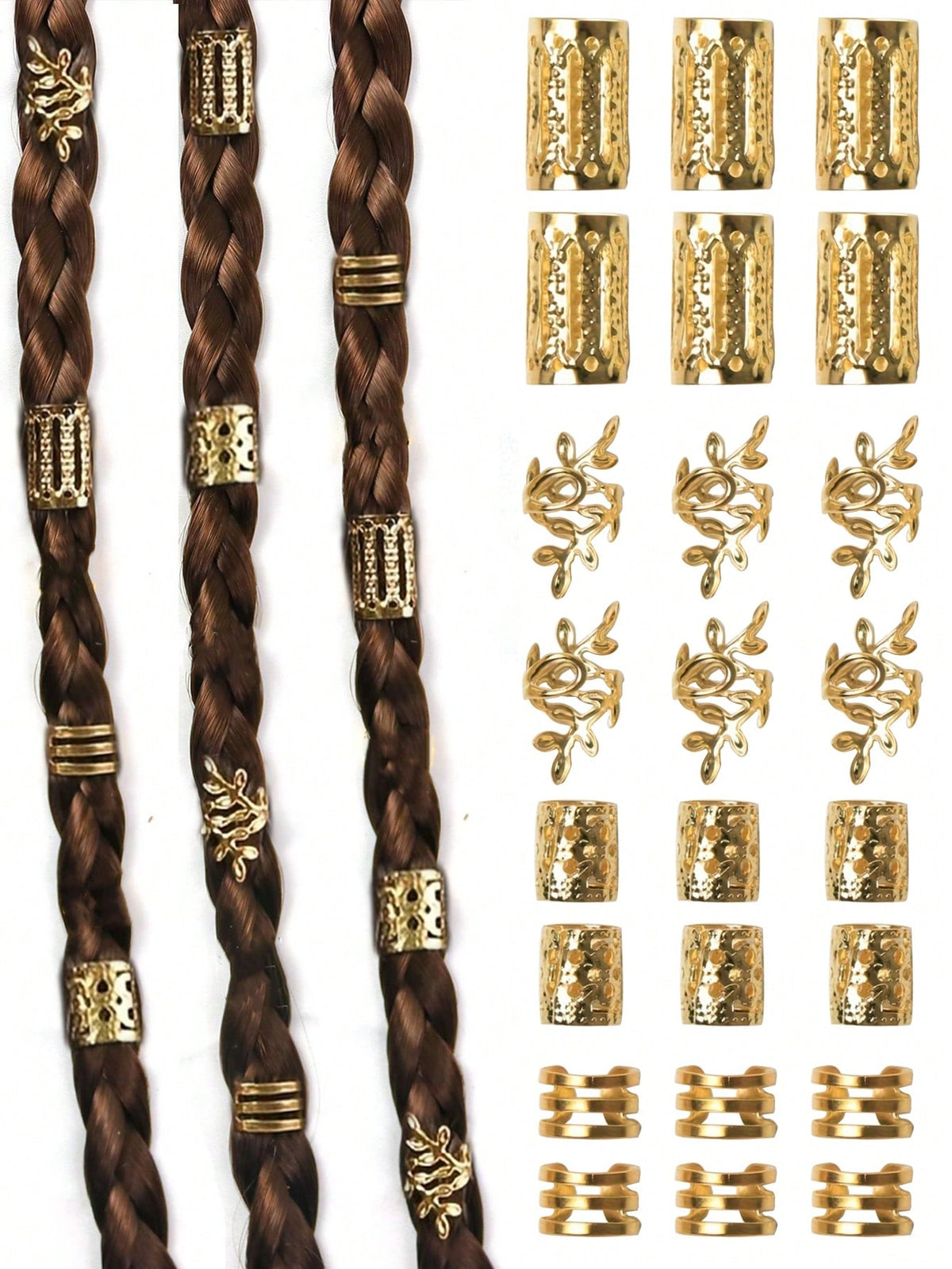 40pcs/Set Mixed Hair Tie Set, Suitable For Braids, Adjustable Hairbands