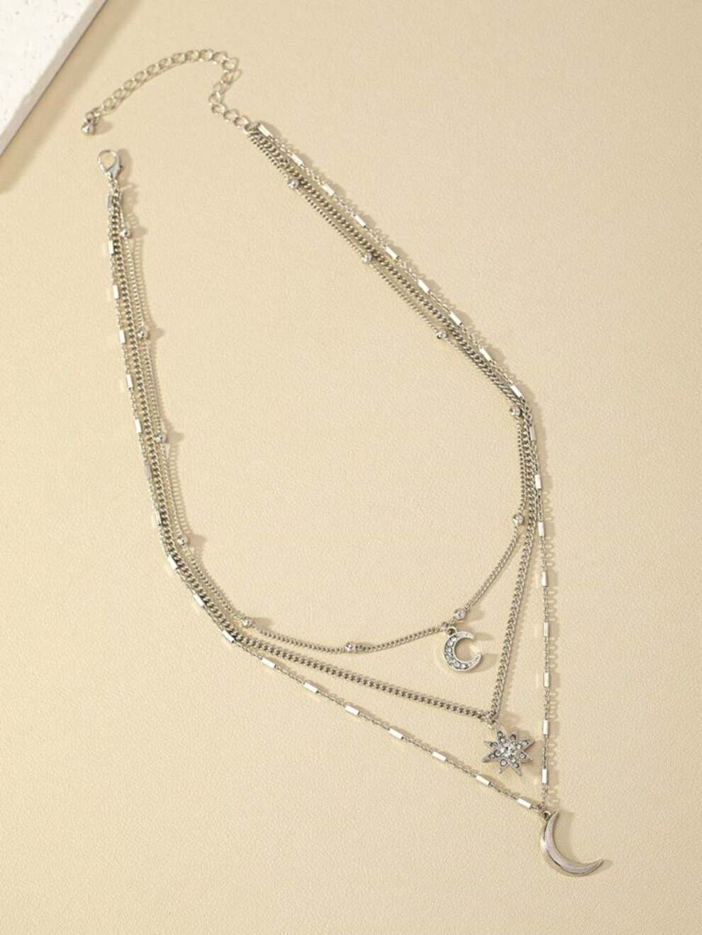 1 3-layer Star and Moon Necklace